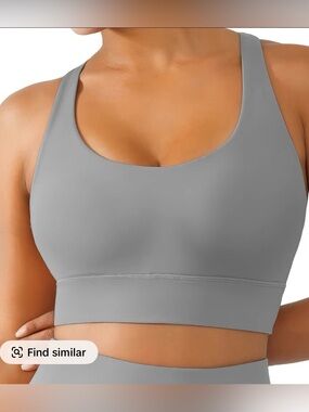 Gray Sports Bra
